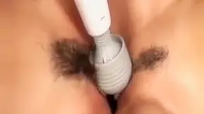 Happy and young japanese lesbians are masturbating indoors