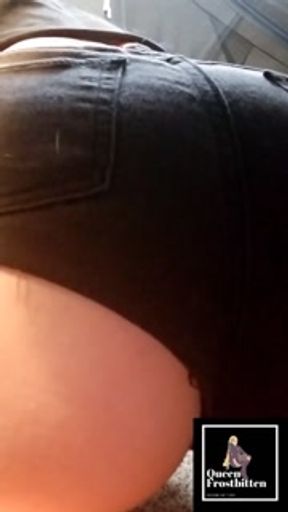 Goth Co worker tease and smother