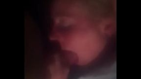 Cute blonde sucks pt 1