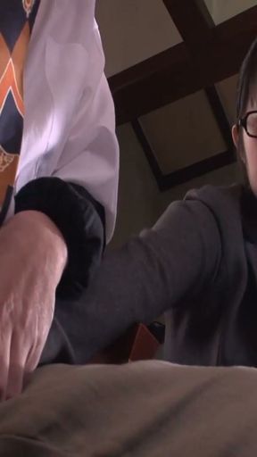 Beautiful horny Japanese secretary fucks her boss and client   Clip 1