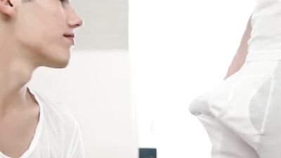 Guys in suits are undressing and fuckin in this gay scene