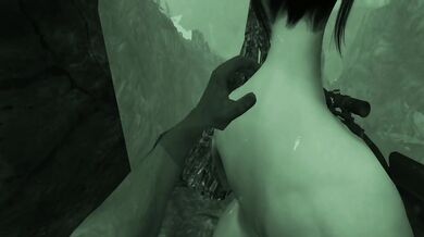 Lydia lost in Skyrim valley redoubt night vision