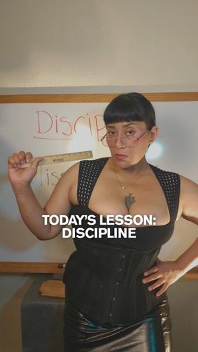Today’s lesson: discipline.