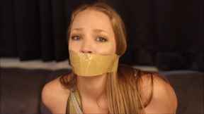 Prom Queen bound, gagged & stashed away for the night!
