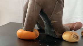 A Shoejob Date with Santa - Slave View - Foodcrush, CBT, Bootjob and Handjob in Overknee Boots - HD