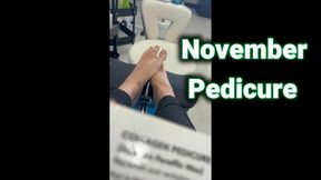 November Pedicure - Showing Off My Toenail Polish Glitter Toes