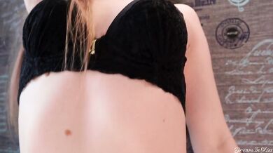 Fucked Sexy Girl in a Short Skirt Standing up and cum on the Ass