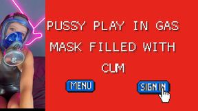 Gas mask full of semen
