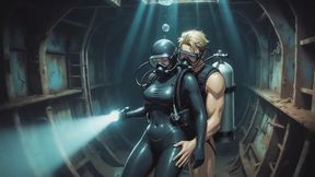 Shipwreck Underwater Passion | Full Scuba Gear & Deep Wreck Intimacy