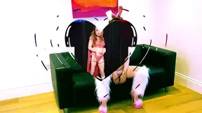 OLD MAN SPANKS NAUGHTY BUNNY LILY KINK OVER HIS KNEE