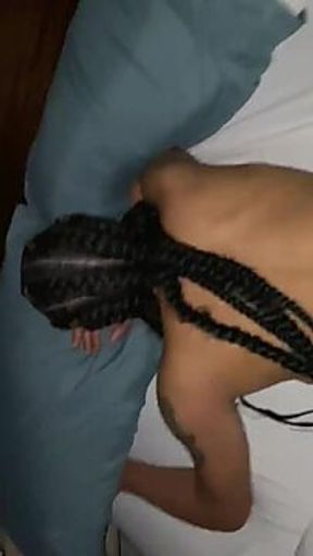 Finally pounding my light-skinned coworker doggy-style!