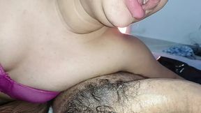 SO FAST AND SO DELICIOUS, bitch rolls her delicious mouth on the cuckold's cock