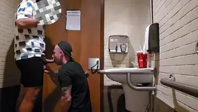 Steamy Public Encounter: Hot Guy Gets Stuffed Hard in Mall Bathroom Stall – 18+