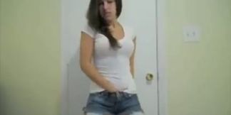 Sexy gal is every enthusiastic about stripping on webcam