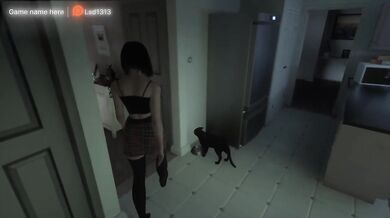 The stepsister caught her stepbrother peeping and masturbating while looking at the girl next door. Part 2