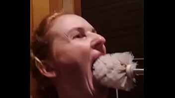 my wife take dirty toilet brush in her mouth