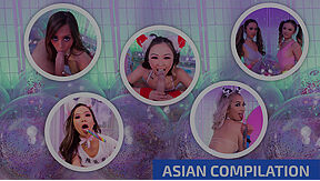 Asian Compilation With Vina Skyy, Deepthroat Gagging And Alexia Anders