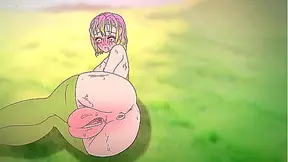 Mitsuri seduces with her huge pussy ! Porn demon slayer Hentai ( cartoon 2d ) anime