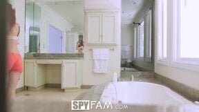 SPYFAM Step Sister Takes Advantage Of Step Bro In The Tub