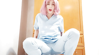 Sexy nurse wets pants! FULL VID ON FAPHOUSE!