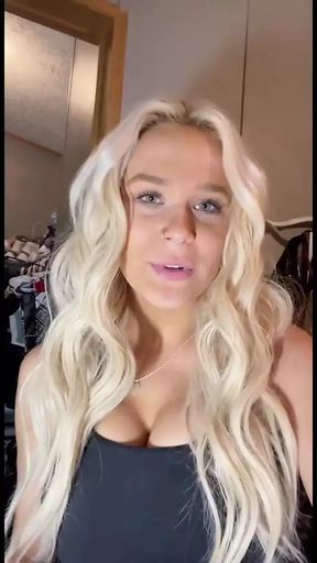 Teen blonde home alone and masturbating