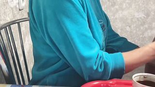 Stepmom drinks coffee with stepsons sperm large cummed taboo bdsm .