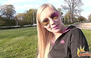 PublicSexDate - Blonde Slut Lena Nitro Fucks Stranger on the First Date