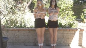 Bound, Tape Gagged and Topless, Lola and River are Taken Outside For Further Embarrassment! 4K Video Version