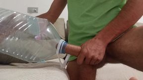 I Put My Huge Lubricated Cock Inside the Bottle and It Felt Like I Was Fucking You!
