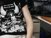 Big dick goth gf blows her load