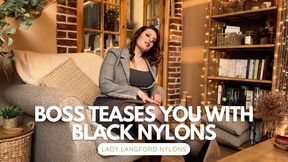 Boss Treats You To Black Nylon Tease - Sensual Goal Setting Rewards