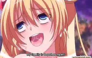 Pregnant anime cutie caught and gangbanged by tentacles