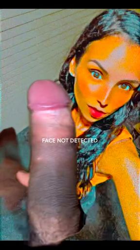 Hotty wife latina gets jerked off by bbc while showing natural tits