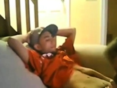 Slim Str8 Thug Boy enjoys Dad's BJ