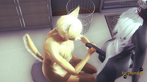 Furry yaoi pov fox wank off to cat with sperm in his faces and banged with