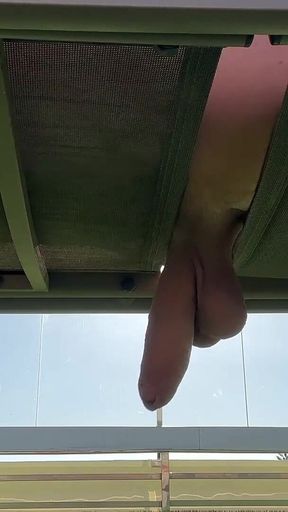 Rooftop Terrrace Tim Blesh Cumshot Under the Sunbed