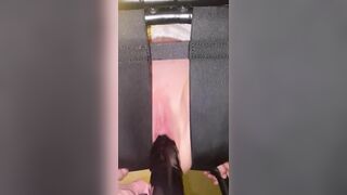 SAHSlut Rides and Squirting on Long Ebony Sex Toy