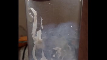 Tons of cum in a glass of water