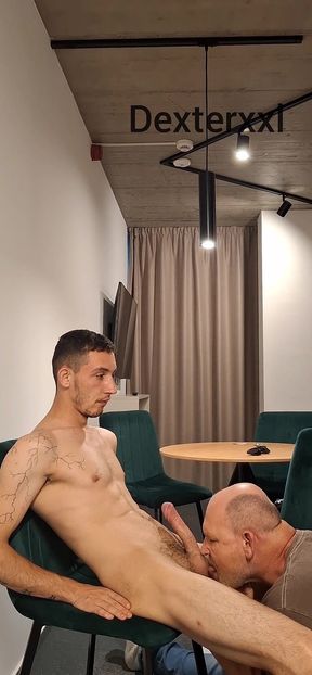 I Give Blowjob to Honza. Sexy Skinny Young Guy with Big Dick