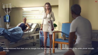 A Wife And Stepmother - AWAM - Sophia tried the slutty nurse's uniform given to her by the old men