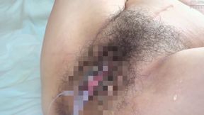 Azusa Katagiri's mature pussy unleashes an incredible squirting fountain at 50