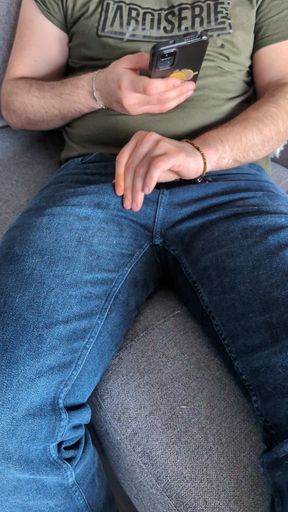 I Jerk off My Cock in My Parents Couch