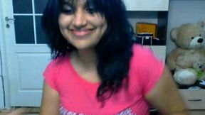 Chubby amateur Indian black head webcam flashes her sexy boobies