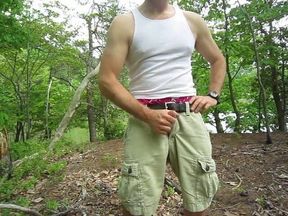 Fapping in the Forest! From Soft to Hard, Intense Orgasm!