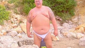 Captain Cave Man Has Hands Free Orgasm After Cave Dwelling