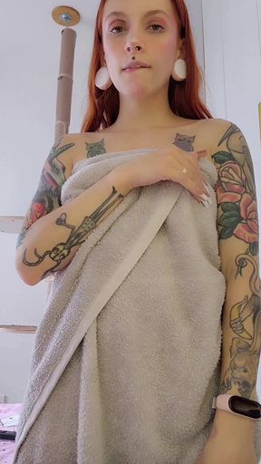 A Naked and Beautiful Slut After Masturbating in the Shower