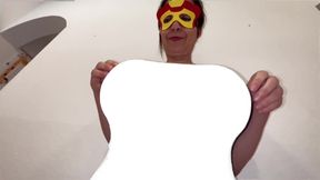 Huge Tits Tied Cosplay Super Heroine