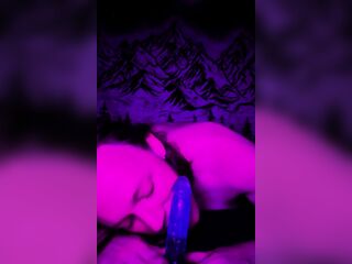 Wyrd Kaleigh sucks on her recent toy