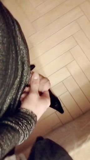 The little dick of the faggot horny