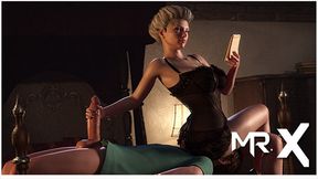 Treasure Of Nadia - Reading a book while jerking cock E1 #911